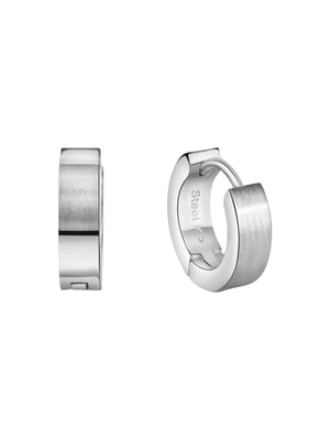 Zeeme Stainless Steel Klappcreolen Edelstahl Ø 13mm matt
