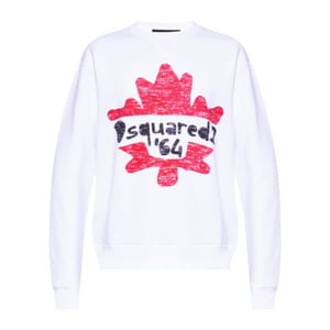 Dsquared2 - Weißes Sweatshirt „maple Leaf 64"