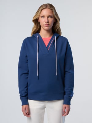 North Sails Kapuzenpullover V-Ausschnitt mit North Sails-Print
