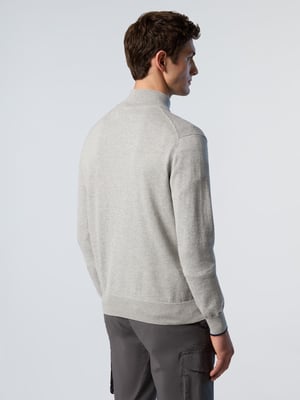 North Sails Pullover Durchgehender Reißverschluss mit gesticktem Logo
