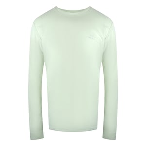Diesel - Langärmliges T-shirt In Creme Mit Einfarbigem Logo