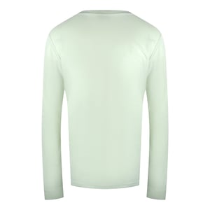 Diesel - Langärmliges T-shirt In Creme Mit Einfarbigem Logo