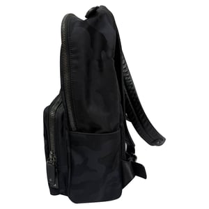 Valentino Camouflage Jacquard Rucksack aus schwarzem Nylon