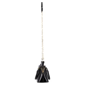 Maison Margiela 5AC Classique Micro Bag aus schwarzem Leder