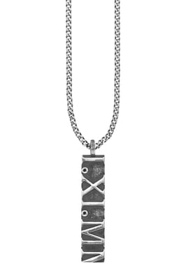 cai Anhänger mit Kette 925/- Sterling Silber matt Spinell