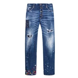 Dsquared2 - Roadie - Blaue Jeans Mit Blumenmuster
