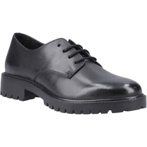 Hush Puppies Aubrey Schnürsenkel Senior Leder Mädchen schwarze Derby-Schuhe