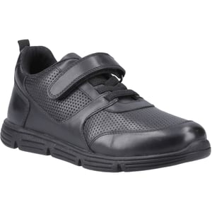 Hush Puppies Alfie Bungee Jnr Leder Jungen Schwarz Schuhe