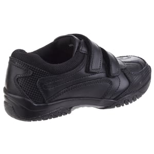 Hush Puppies Jezza Senior Leder Jungen Schwarz Slipper