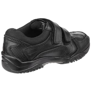 Hush Puppies Jezza Junior Leder Jungen Schwarz Mokassins