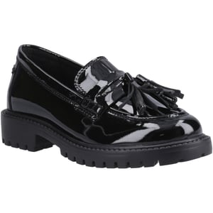 Hush Puppies Abigail Patent Senior Leder Mädchen Schwarz Slipper