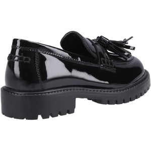 Hush Puppies Abigail Patent Senior Leder Mädchen Schwarz Slipper