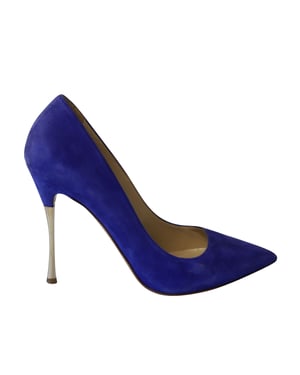 Nicholas Kirkwood Pumps mit spitzer Zehenpartie aus blauem Wildleder