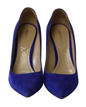 Nicholas Kirkwood Pumps mit spitzer Zehenpartie aus blauem Wildleder