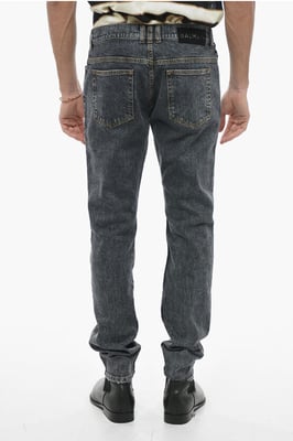 Slim Fit Jeans 15 cm in Grau