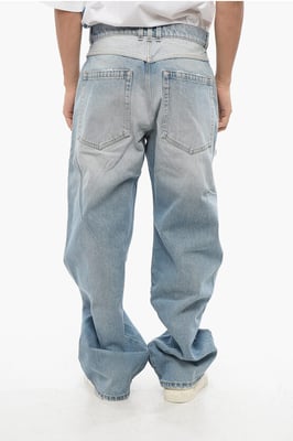 Loose Fit Jeans mit Kontrastdetails 26cm in Blau