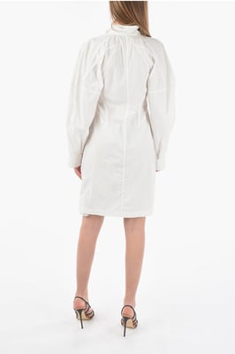 COMPACT Hemdkleid mit Druckknöpfen in Weiß
