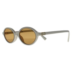 Miu Miu MU04ZS 14240D weiÃŸ-orange mit silbernem Innenspiegel Sonnenbrille