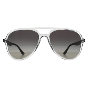 Ray-Ban RB4376 647711 polierte transparente graue Sonnenbrille mit Farbverlauf