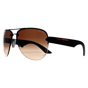 Prada Sport PS55YS 5AV02P Sonnenbrille mit Farbverlauf in Gunmetal Braun