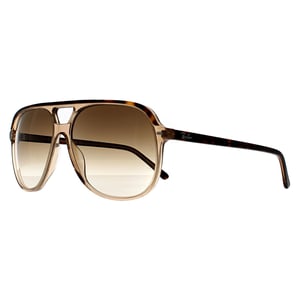 Ray-Ban Bill RB2198 129251 poliert havanna auf transparentem braun hellbraun Farbverlauf Sonnenbrille