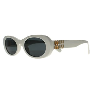 Miu Miu MU06ZS 1425S0 weiÃŸ elfenbein dunkelgrau Sonnenbrille
