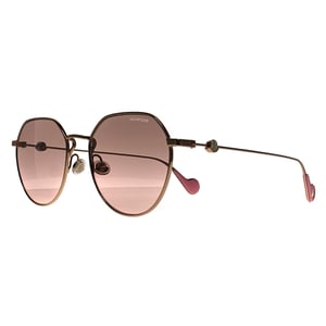 Moncler ML0156-K 28U glänzend rose gold rosa braun Sonnenbrille