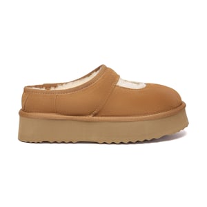 EVER AU Australien Damen Plüsch-Ankle-Plateau-Slipper