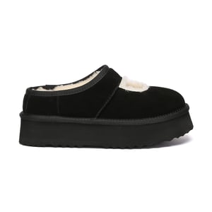 EVER AU Australien Damen Feder-Ankle-Plateau-Pantoletten