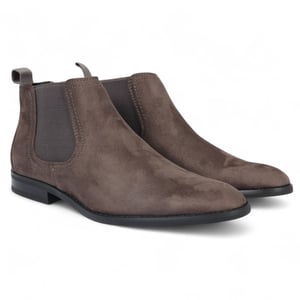 Herren Chelsea Boots aus Wildleder in Grau mit echtem Lederfutter