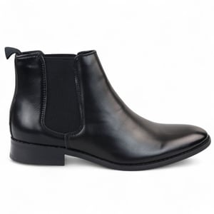 Schwarze Chelsea-Slipper-Office-Stiefeletten für Herren