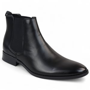 Schwarze Chelsea-Slipper-Office-Stiefeletten für Herren