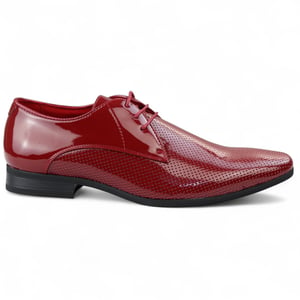 Rote formelle Schnürschuhe mit spitzer Spitze für Herren