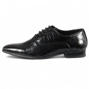 Klassische Oxford-Derby-Schnürschuhe für Herren in Schwarz