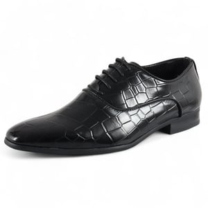Klassische Oxford-Derby-Schnürschuhe für Herren in Schwarz