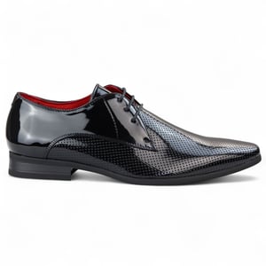 Schwarze formelle Schnürschuhe mit spitzer Zehenpartie für Herren