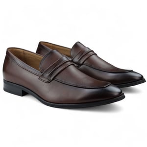 Herren Slip-On Loafers Braun Ledergefüttert Elegante Schuhe