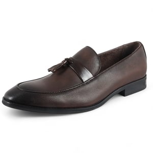 Herren Braune Klassische Loafer mit Quaste Formelle Schuhe
