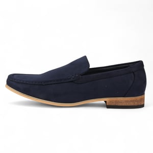 Herren-Loafer aus Wildleder in Marineblau, leichte Slip-On-Freizeitschuhe