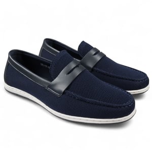Atmungsaktive Slipper für Herren in Marineblau, leicht