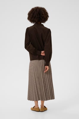 Langarm-Bluse CUrhaena Relaxed fit dark brown
