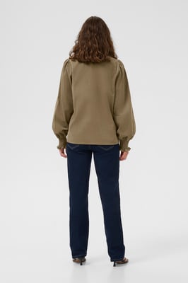 Langarm-Bluse CUrhaena Relaxed fit brown