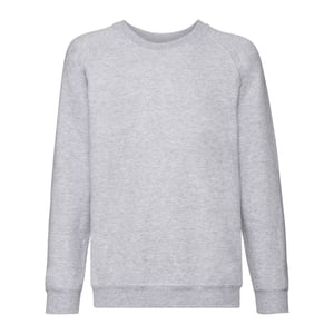 Fruit of the Loom - "Classic" Sweatshirt für Kinder Raglanärmel (Grau meliert)
