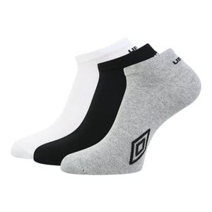 Umbro - Sneaker-Socken für Herren/Damen Unisex (3er-Pack) (Weiß/Schwarz/Grau)