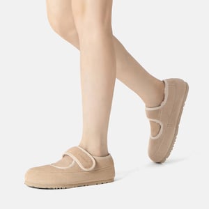 EVER AU Australien Damen Teal Verstellbare Riemen Schaffell Hausschuhe