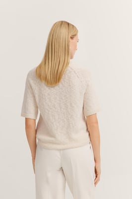 Bugatti Damen Sommerpullover aus Baumwoll-Leinen-Mischung