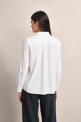 Bugatti Damen Bluse aus elastischer Baumwolle