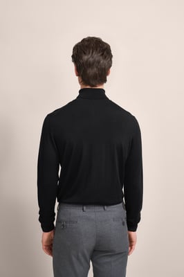 Bugatti Herren Rollkragenpullover aus 100 % Merinowolle