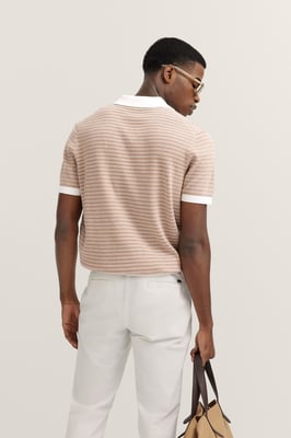 Bugatti Herren Strick-Polo kurzarm aus Baumwolle