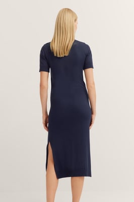 Bugatti Damen Strickkleid mit Seitenschlitzen